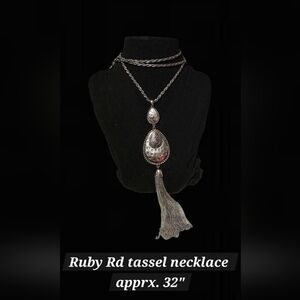 Ruby Rd. Silver-Tone Tassel Necklace